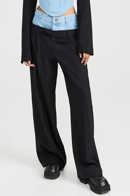 Stylowe Jeansy Patchwork Damskie