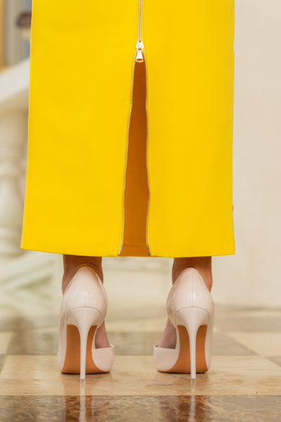 Beżowe Asymetryczne Szpilki