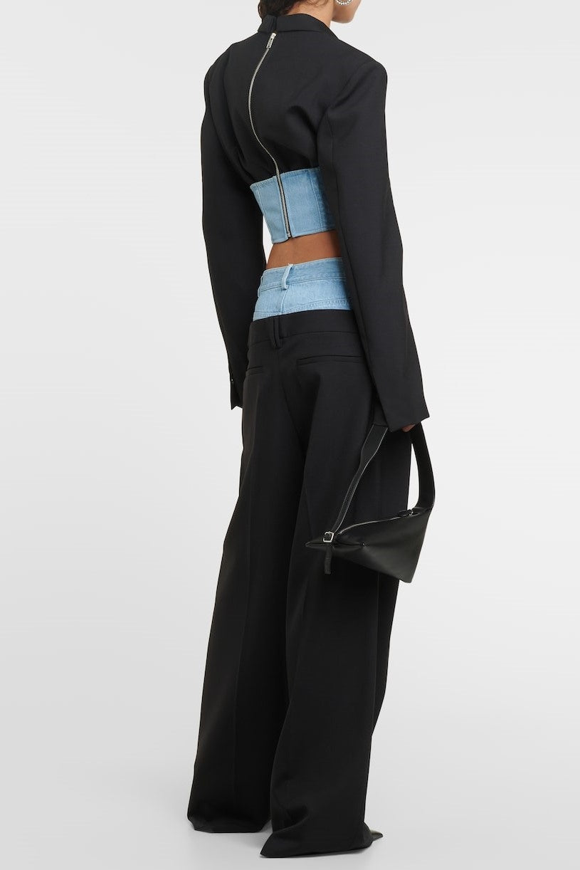 Stylowe Jeansy Patchwork Damskie