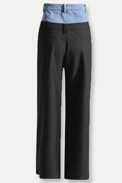 Stylowe Jeansy Patchwork Damskie