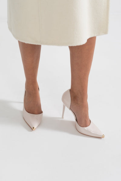 Beżowe Asymetryczne Szpilki