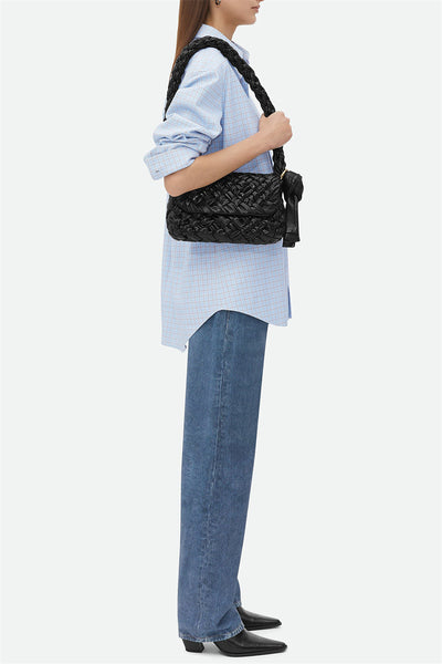 Czarna Pleciona Torebka Giana