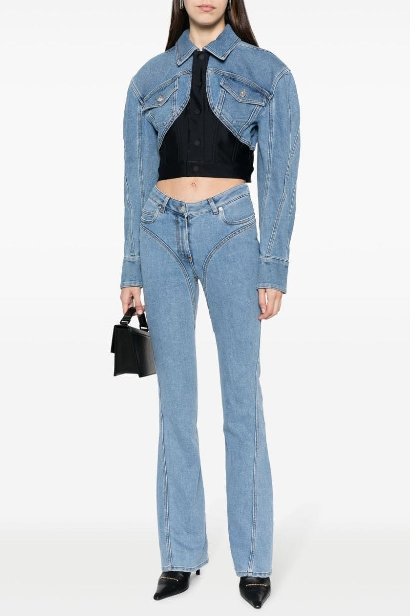 Patchworkowa Kurtka Jeansowa Kathryn