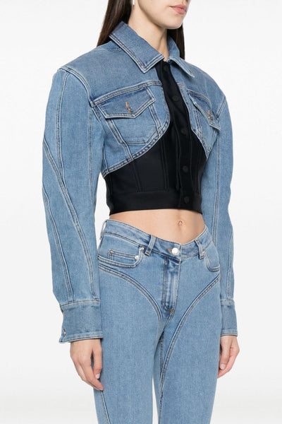 Patchworkowa Kurtka Jeansowa Kathryn