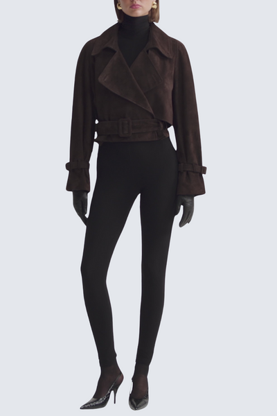 Krótka Zamszowa Kurtka Kevon Damska