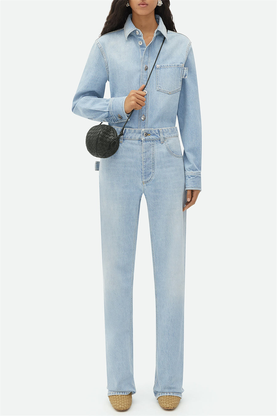 Elegancka Czarna Skórzana Torebka na Ramię Rosalyn z Kulistym Kształtem