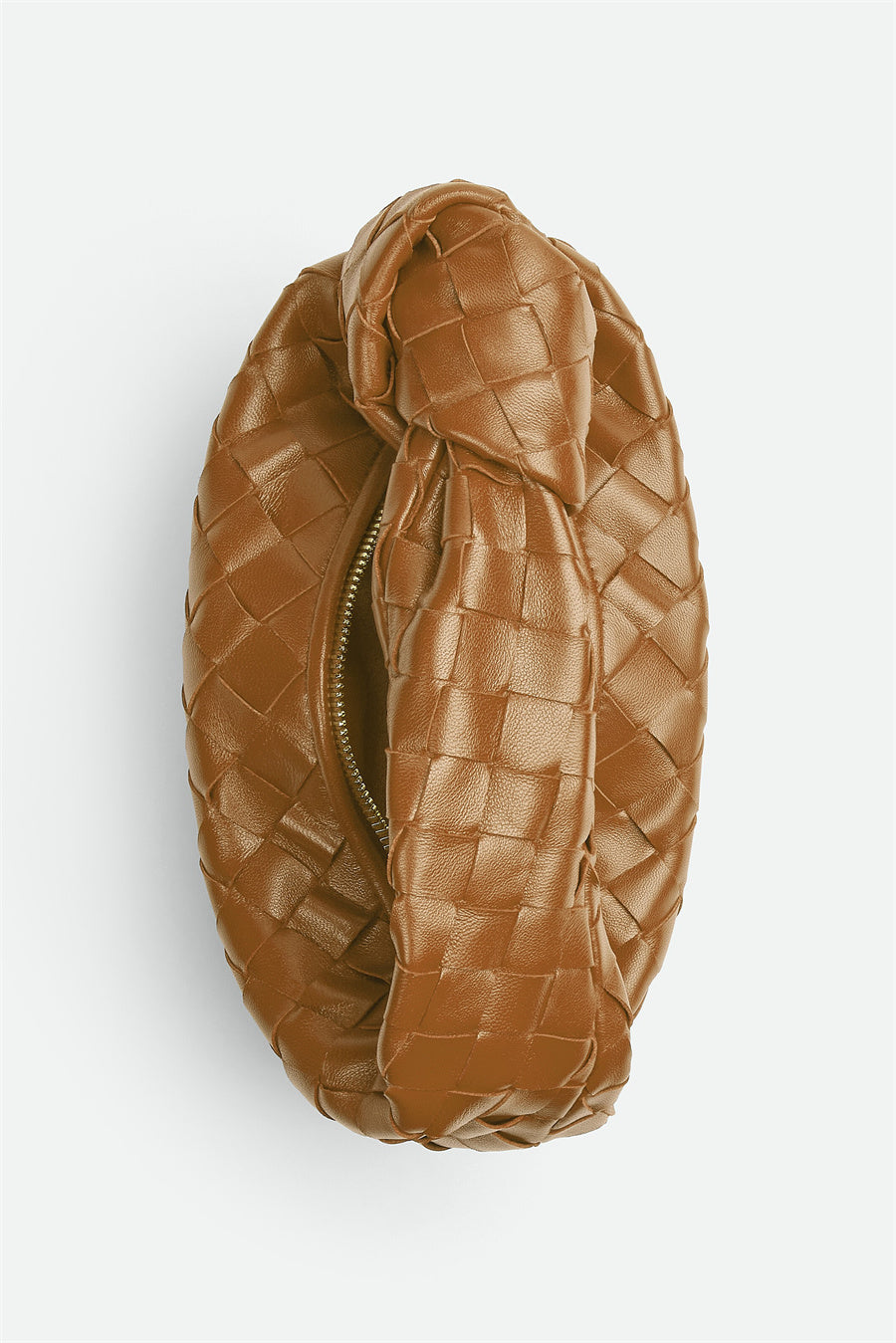 Brązowa Pleciona Kopertówka Zariah